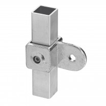 Buiskoppeling scharnierring aluminium ⧄ 25 mm zijdeglans vierkant