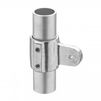 Buiskoppeling scharnierring aluminium Ø 27 mm zijdeglans rond